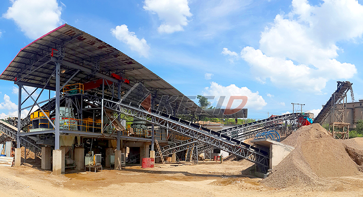 150tph andesite crushing and reshaping production line